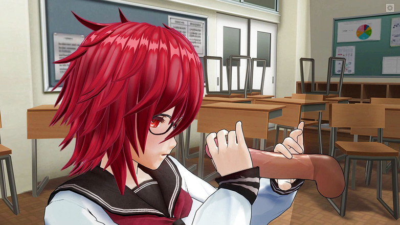 H3DC: 3d hentai-meisje met rood haar trekt je pik af