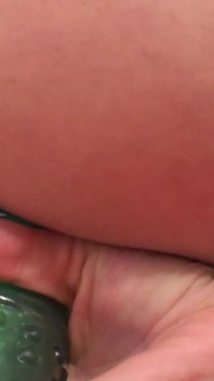 I Hunt My Cunt- Sexy Blonde Milf Pleasing Her Cunt with Green Vibrator