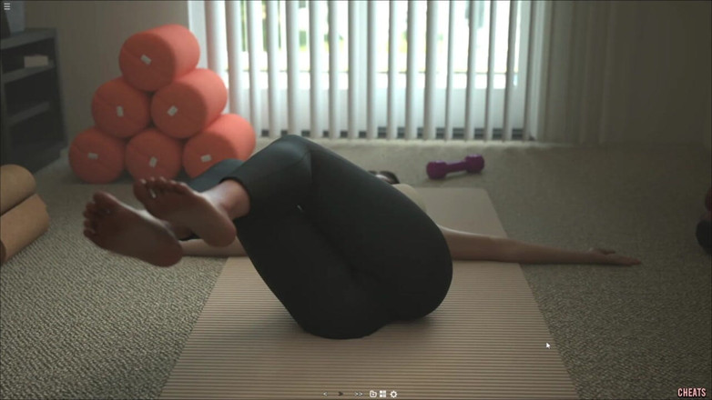 Future Money Man: Japon üvey anne yoga yapıyor ve göğüslerini gösteriyor