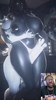 Scary Glowing Halloween Transgender Cock Thigh Fucks a Spooky Big Breast Specter