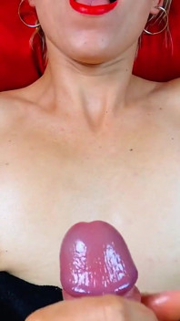 POV Oily Handjob - Blonde MILF Wife Stroking My Dick Until I Cum on Her Tits