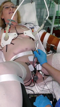 Lisa Essex and Mistress Jane Medical Fetish Electro Play