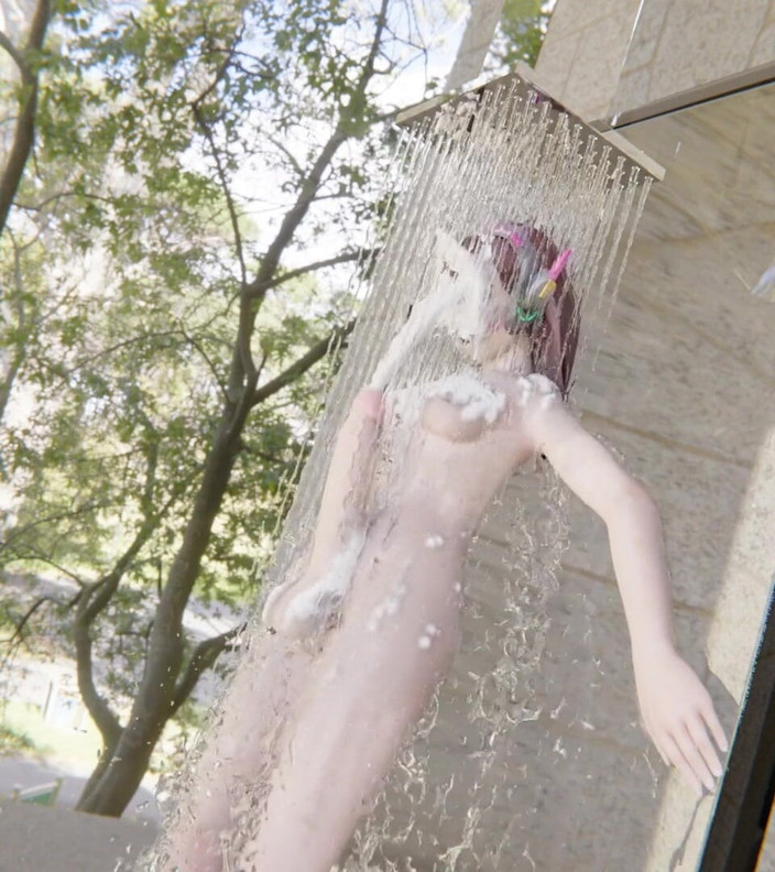 Velvixian3Futanari: Dva ванна, камшот без звуку, фута транссексуал