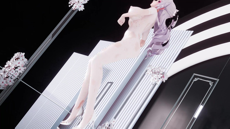 MikuMotion: [mmd] Tomboy Broken One-Piece White Silk Fishnet Binding