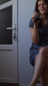 Sexy Teen Imbibe Juice to Make Herself Pee