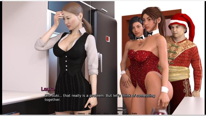 XXX Games Bunk: Laura pofticioasă secretă de Crăciun 2024 Soție futută în fața soțului la...