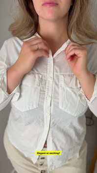 My Wife's Large Neckline in an Elegant Shirt