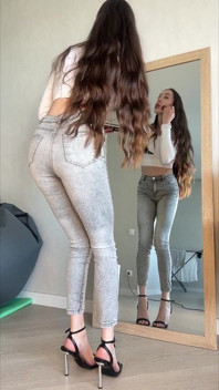 Nonchalant Casual Jeans Wetting Desperation