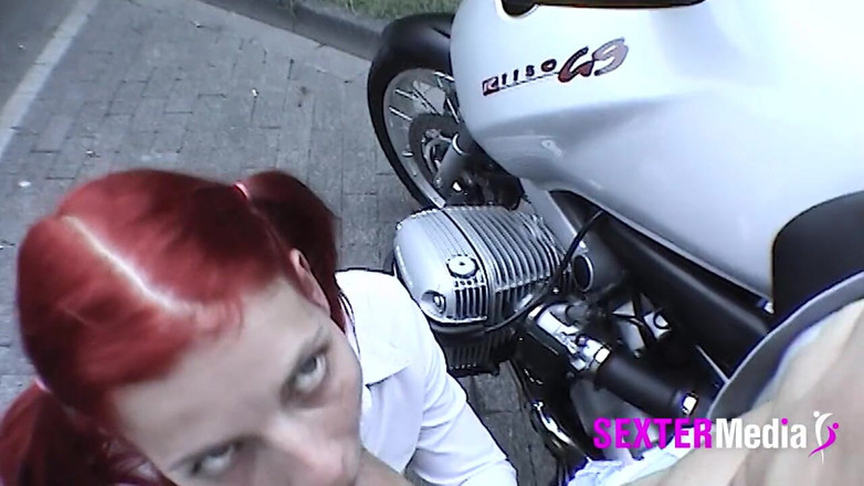 Sextermedia by Pete: Redhead Teen Likes to Suck It in the Area