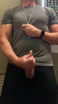 Jockdad87 Unloads His Cum in the Equipment Closet Agaion