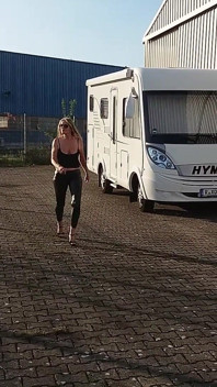 Mature Woman in Tight Black Leggins