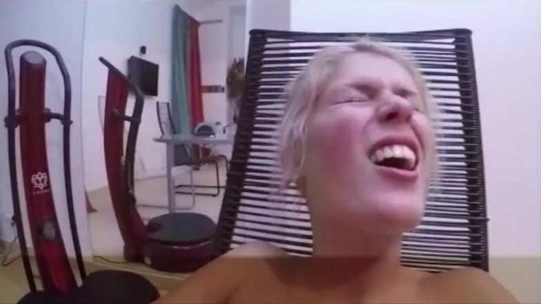 Muschi movie official: Blonde lesbians big dildo penetrated in pussy