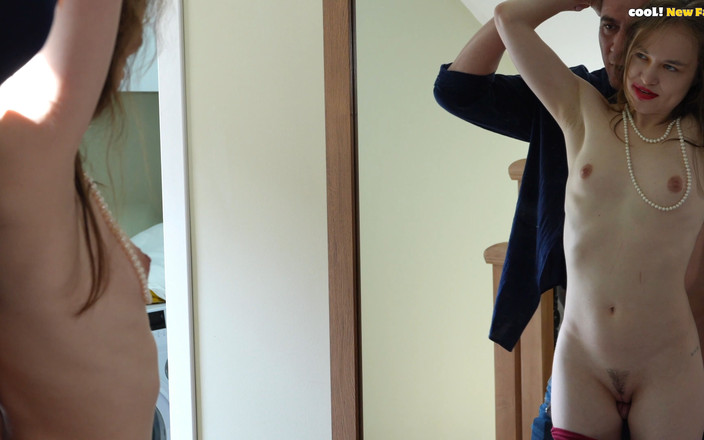 Cool! New family: Baba, güzel miyim? Annemin kıyafetlerini denerken, üvey babamın vajinama sürtmesine ve...