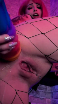 Busty Girls Play Anal with Rainbow Dildo