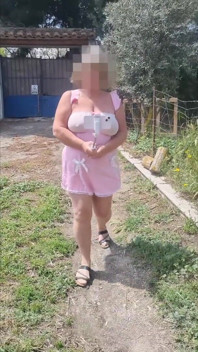 Pink Babydoll Tit Bounce Outdoor Walk