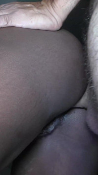 Ebony Butt Dogged and Analed by a Big White Cock