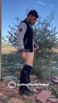 Outdoor Jerking - Huge Cock in an Abandoned House