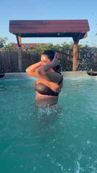Sexy Pool Tease in a Tiny Bikini