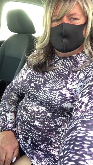 Kelly cd: Kelly cd in tight purple dress and black stockings