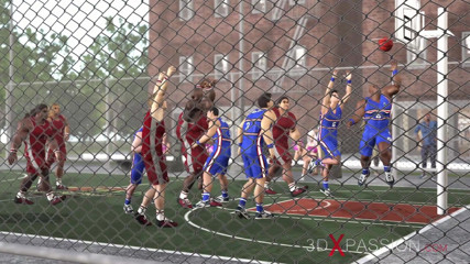 3dxpassion: Basketball players fuck hard a sexy cheerleader girl on the...