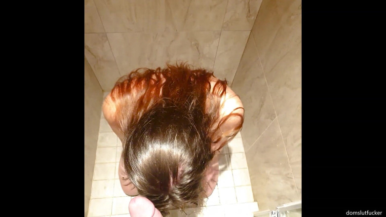 domslutfucker: Piss Enjoying Girl in the Shower Gets Slapped, Spat on...