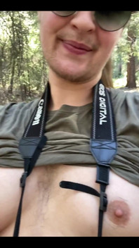 Flashing My Hairy Body on a Hike!