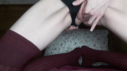 Christy G: Close up masturbation of a tiny, sporty teen.