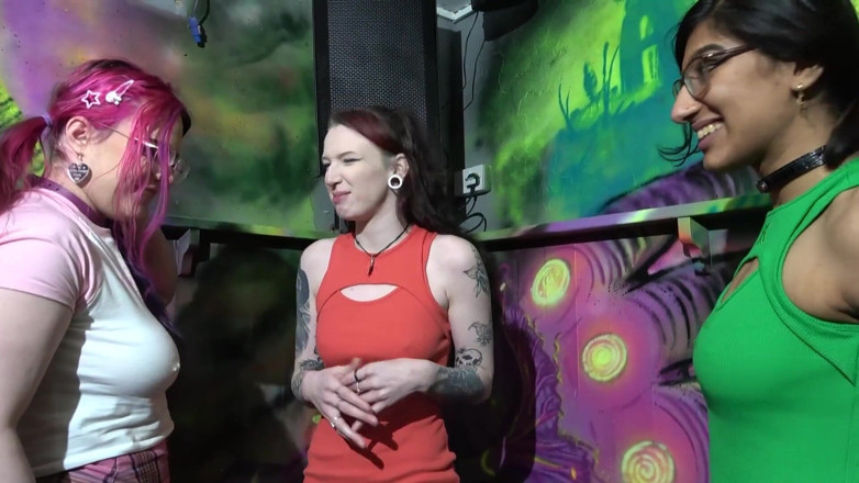 NM fetish femdom videos by Princess Nikki Cruel: Three Girls Are Horny at the Club