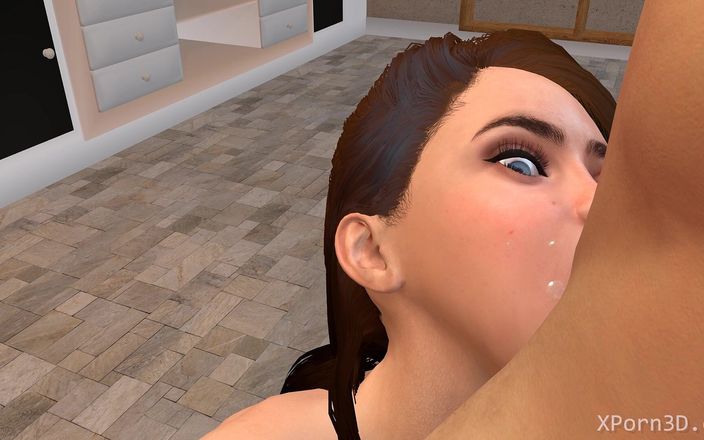 The Scenes: 3D porr anime hentai avsugning deepthroat ansiktsknull Eva och avrunkning