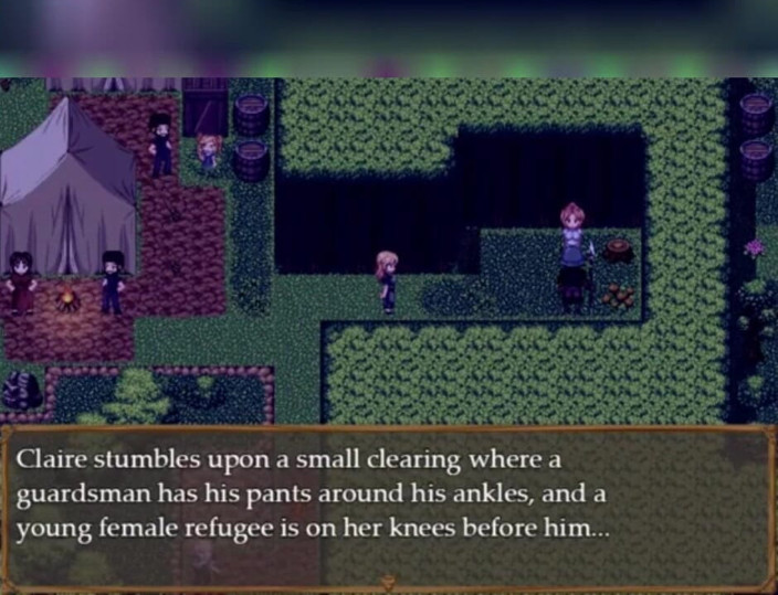 3DXXXTEEN2 Cartoon: Claire's humiliation in the refugee camp. 3D porn cartoon sex