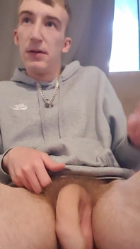 Skinny Lad Pulls Back Skin to Show Bellend
