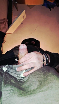 The Man in the Mask Plays with His Cock in the Basement