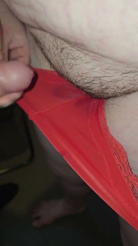 Pervert Cums on My Hairy Pussy Big Dick Head