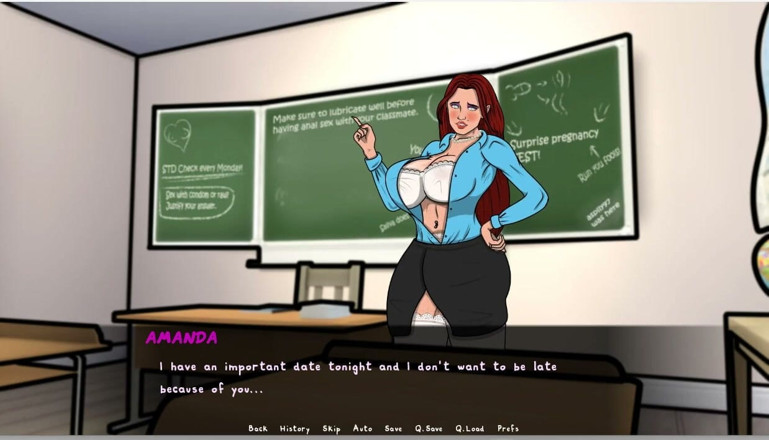 XXX Games Bunk: Lust Town - Gameplay - Roleplay - Teacher Seduced the Detention Student