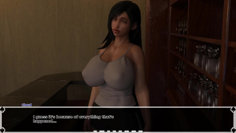 Dirty GamesXxX: ティファのダークヘブン:カックが彼女にキスをしている間に、雄牛が誤って彼女の膣の中に射精した - 第36話