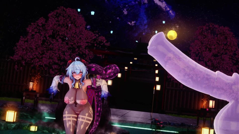 NSFWOtaku: Genshin Impact -hot Spring Monster Fuck Horny Ganyu - 3D Hentai Animations
