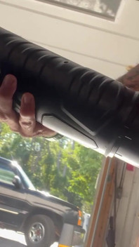 Cumshot in Front of Open Door