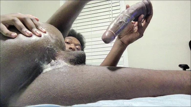 DaBlackFemboy: Uzależniony od BBC Dildo kremowe orgazmy