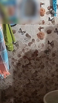 Indian Husband & Wife Bathing Together Naked in Bathroom