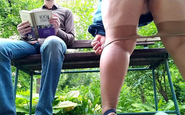 OurFetishLife: Curvy MILF in Pantyhose Peeing Next to Me in the...