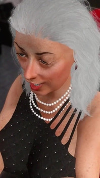70 Yo Sexy Granny with Big Boobs and Young Hairdresser