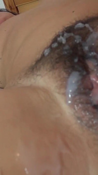 Perverse, Hot Anal Slut Pushing with Cunt Cum!