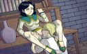 Hentai World: Il cacciatore di streghe mangia la figa una ragazza carina