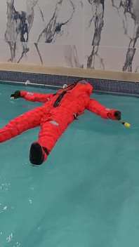 Human Life Raft - Inflated Suit Slave Pool Domination