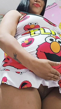 Stepcousin Keli in Her Elmo Pajamas, Wanting to Suck Dick