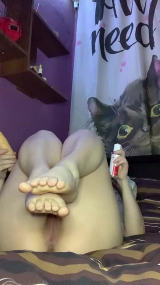 Your Sexy GF: Cumming from my fingers and big dildo