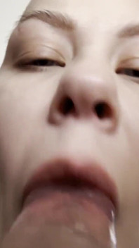 You Can Feel My Breath. Bald Girl Vilu Vidish Extremely Close Sucks Cockhead Dry Til Cum Hands Free