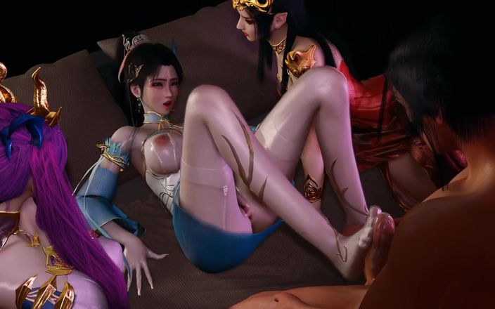 Why fuck so hard: 3d збуджена повія азіатські повії діляться великими членами