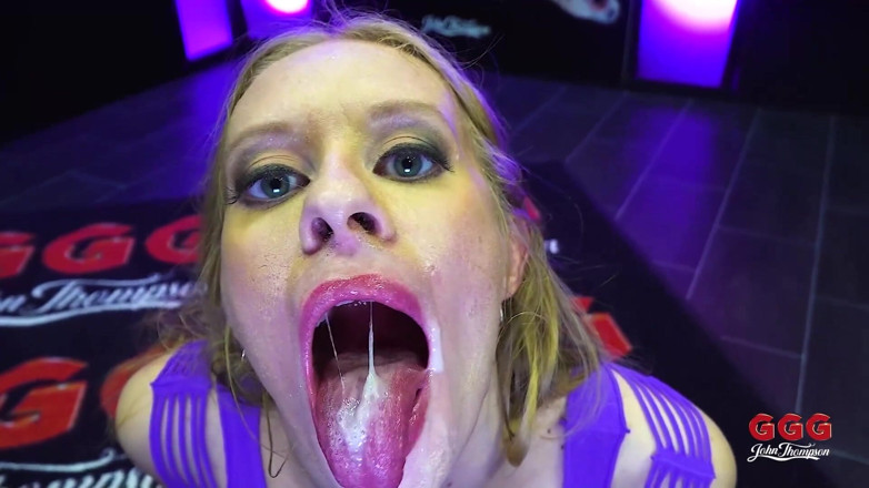 GGG John Thompson Studio: Ggg - Omg! Blonde in Purple Lingerie Gets Fucked by Two...
