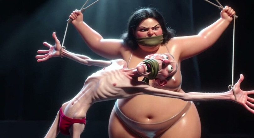 YOUR BEST FANTASY: Alter Mann Gefesselt - Gedemütigt Von Fettem SSBBW Mit Peitsche